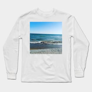 Blue Ocean Waves Long Sleeve T-Shirt